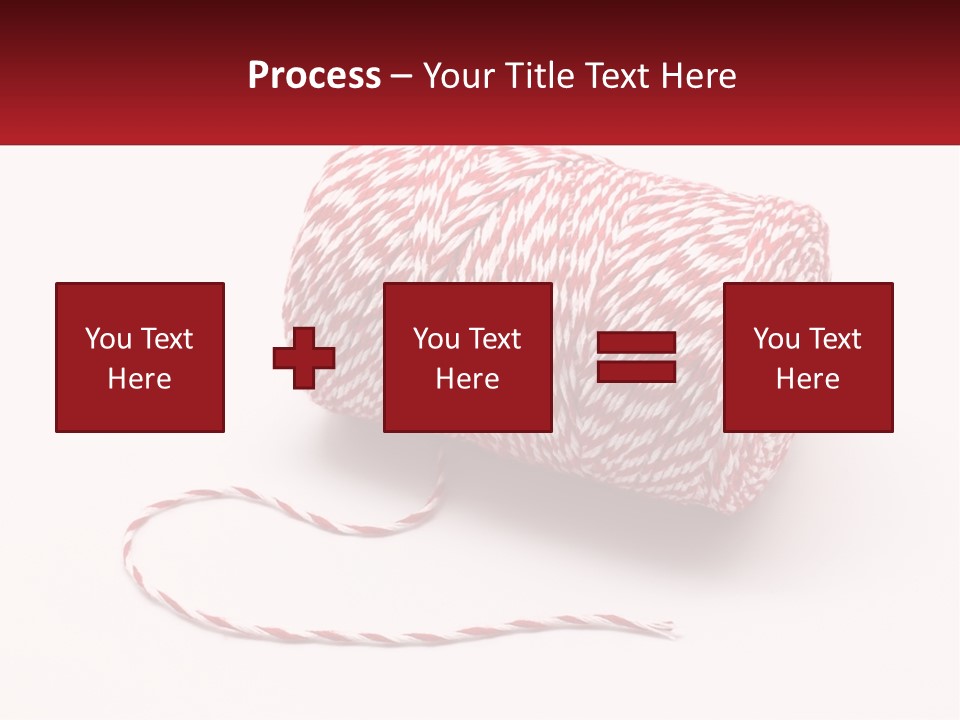 A Spool Of Red And White Bakers Twine PowerPoint Template