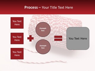 A Spool Of Red And White Bakers Twine PowerPoint Template
