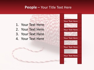 A Spool Of Red And White Bakers Twine PowerPoint Template