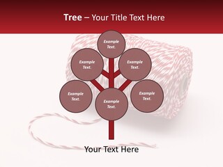 A Spool Of Red And White Bakers Twine PowerPoint Template