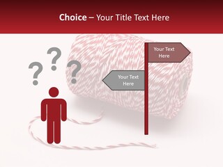 A Spool Of Red And White Bakers Twine PowerPoint Template
