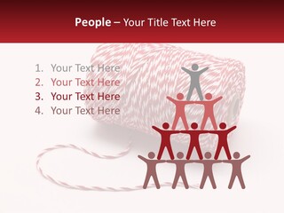 A Spool Of Red And White Bakers Twine PowerPoint Template