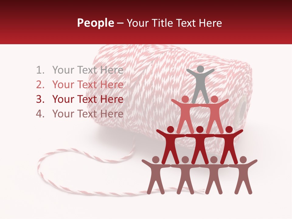 A Spool Of Red And White Bakers Twine PowerPoint Template