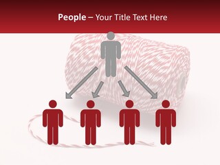 A Spool Of Red And White Bakers Twine PowerPoint Template