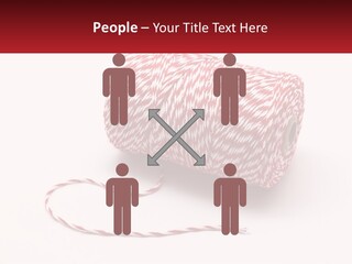 A Spool Of Red And White Bakers Twine PowerPoint Template