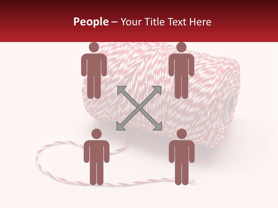 A Spool Of Red And White Bakers Twine PowerPoint Template