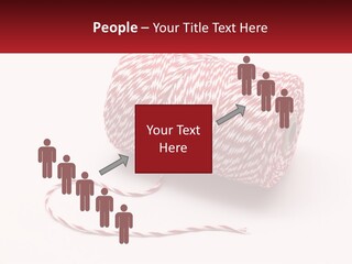 A Spool Of Red And White Bakers Twine PowerPoint Template