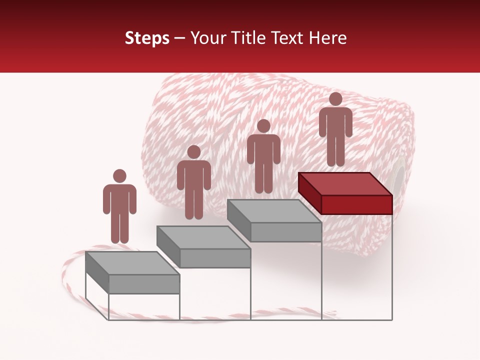 A Spool Of Red And White Bakers Twine PowerPoint Template