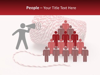 A Spool Of Red And White Bakers Twine PowerPoint Template
