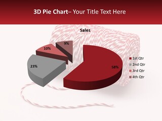A Spool Of Red And White Bakers Twine PowerPoint Template