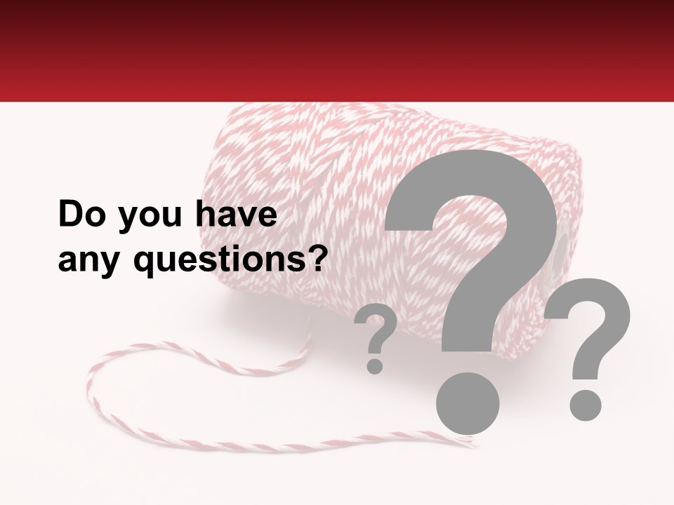 A Spool Of Red And White Bakers Twine PowerPoint Template