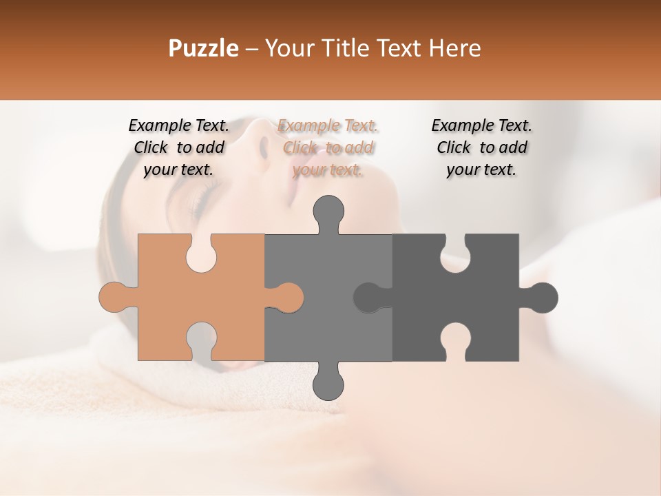 A Woman Getting A Facial Massage In A Spa PowerPoint Template