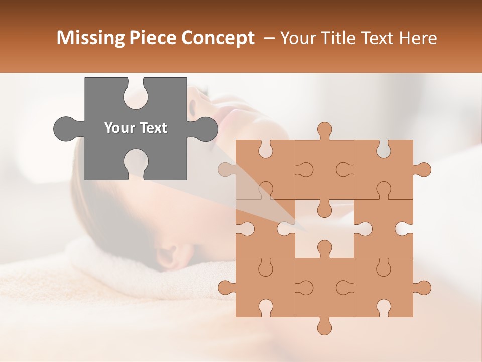 A Woman Getting A Facial Massage In A Spa PowerPoint Template