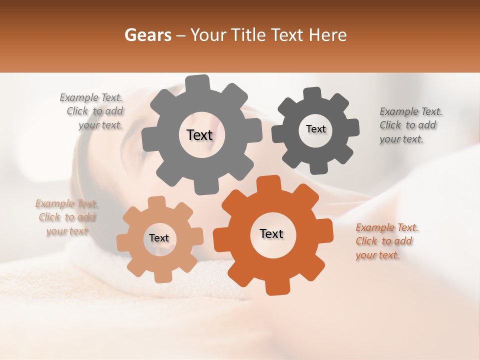 A Woman Getting A Facial Massage In A Spa PowerPoint Template