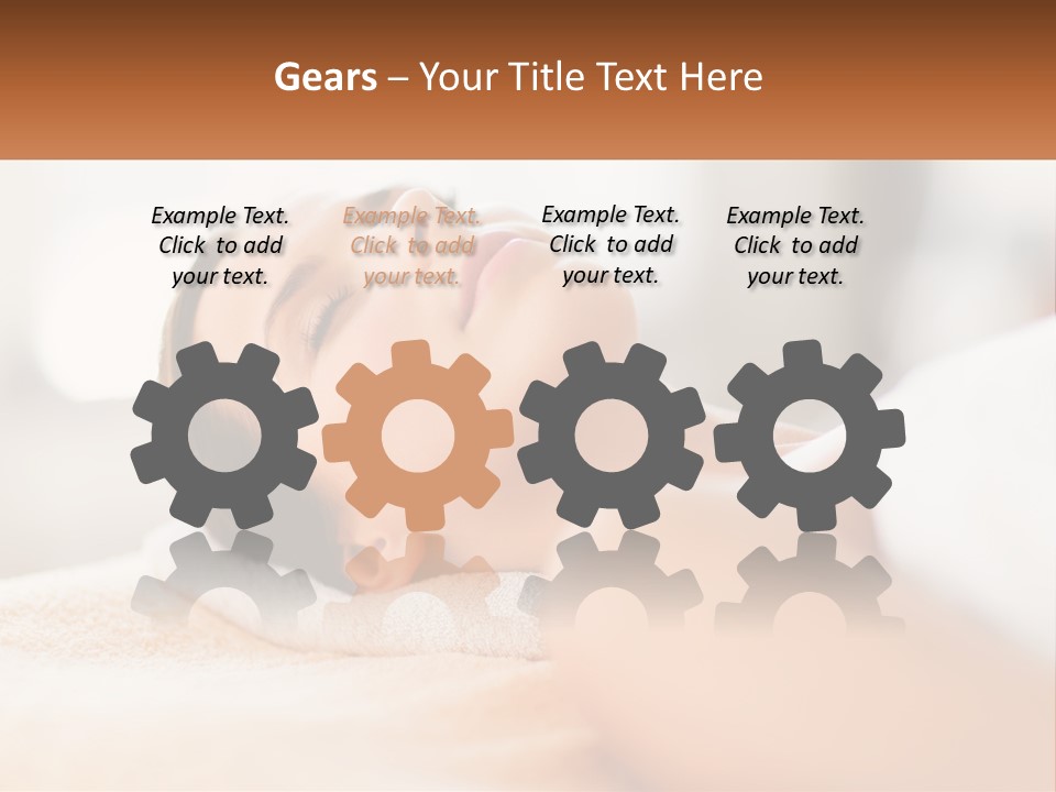 A Woman Getting A Facial Massage In A Spa PowerPoint Template