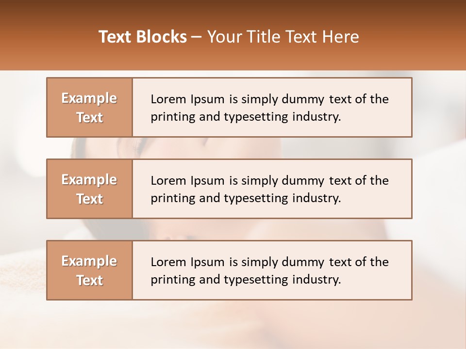 A Woman Getting A Facial Massage In A Spa PowerPoint Template