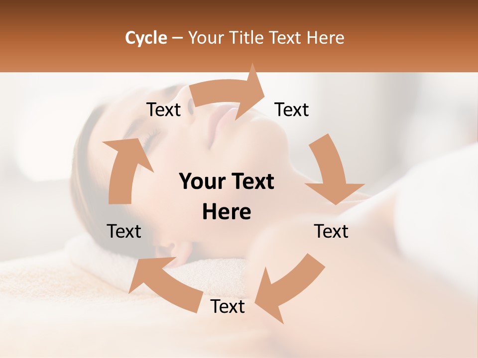 A Woman Getting A Facial Massage In A Spa PowerPoint Template