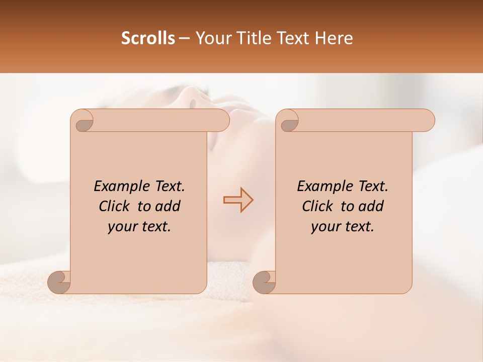 A Woman Getting A Facial Massage In A Spa PowerPoint Template