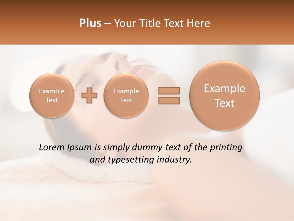 A Woman Getting A Facial Massage In A Spa PowerPoint Template