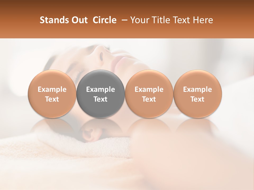 A Woman Getting A Facial Massage In A Spa PowerPoint Template