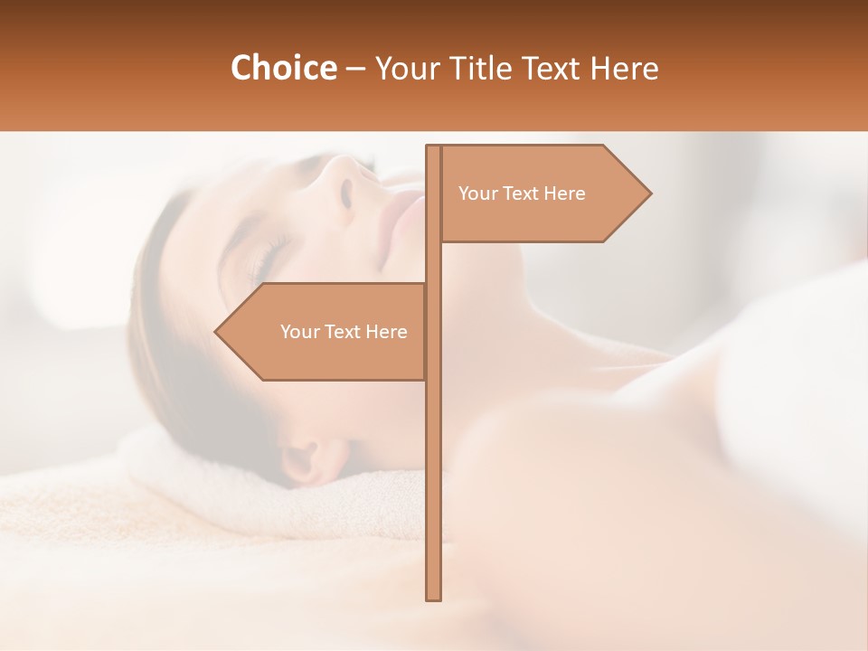 A Woman Getting A Facial Massage In A Spa PowerPoint Template