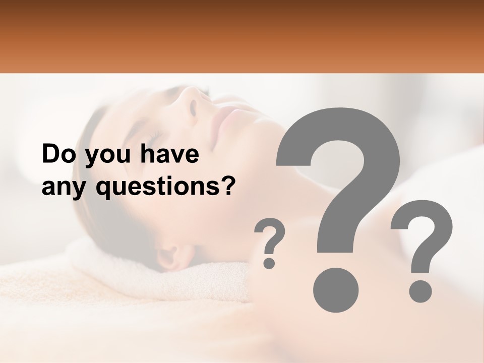 A Woman Getting A Facial Massage In A Spa PowerPoint Template