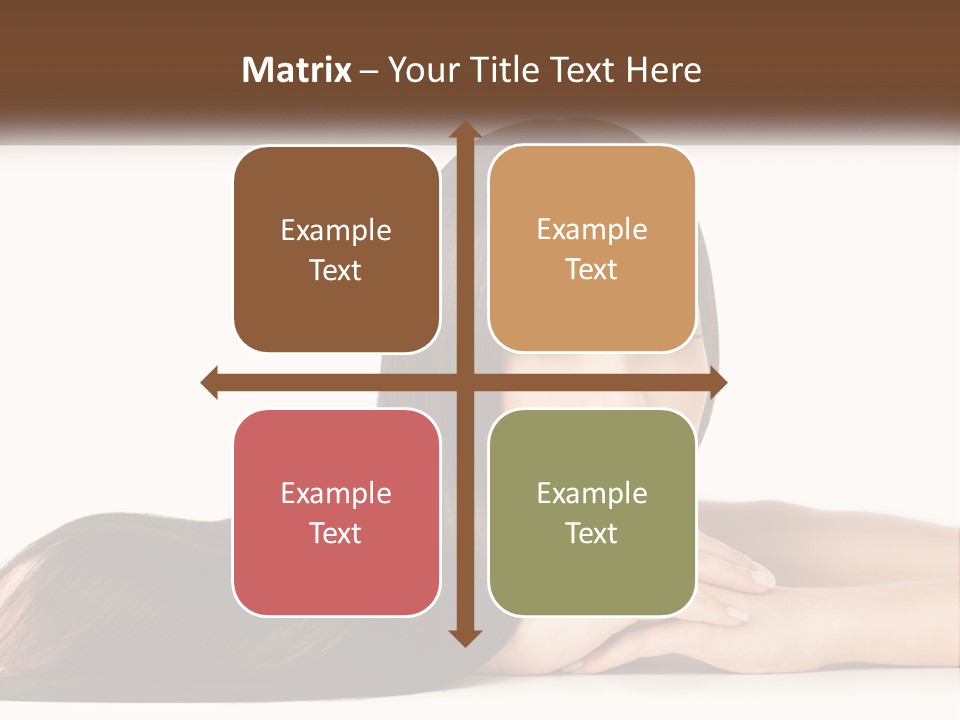 A Woman With Long Brown Hair Is Shown In This Powerpoint Presentation PowerPoint Template