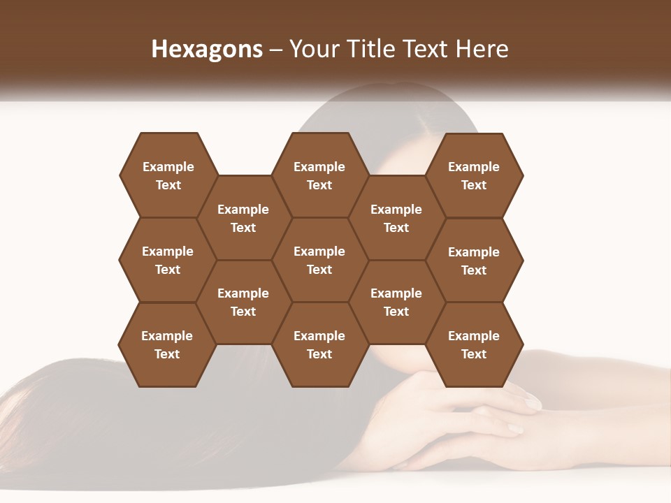 A Woman With Long Brown Hair Is Shown In This Powerpoint Presentation PowerPoint Template