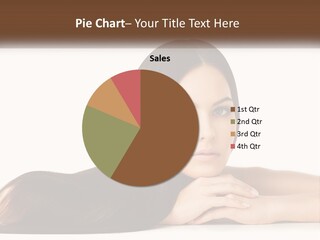 A Woman With Long Brown Hair Is Shown In This Powerpoint Presentation PowerPoint Template