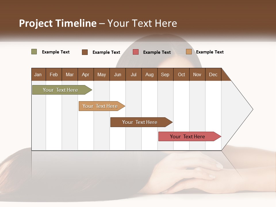 A Woman With Long Brown Hair Is Shown In This Powerpoint Presentation PowerPoint Template