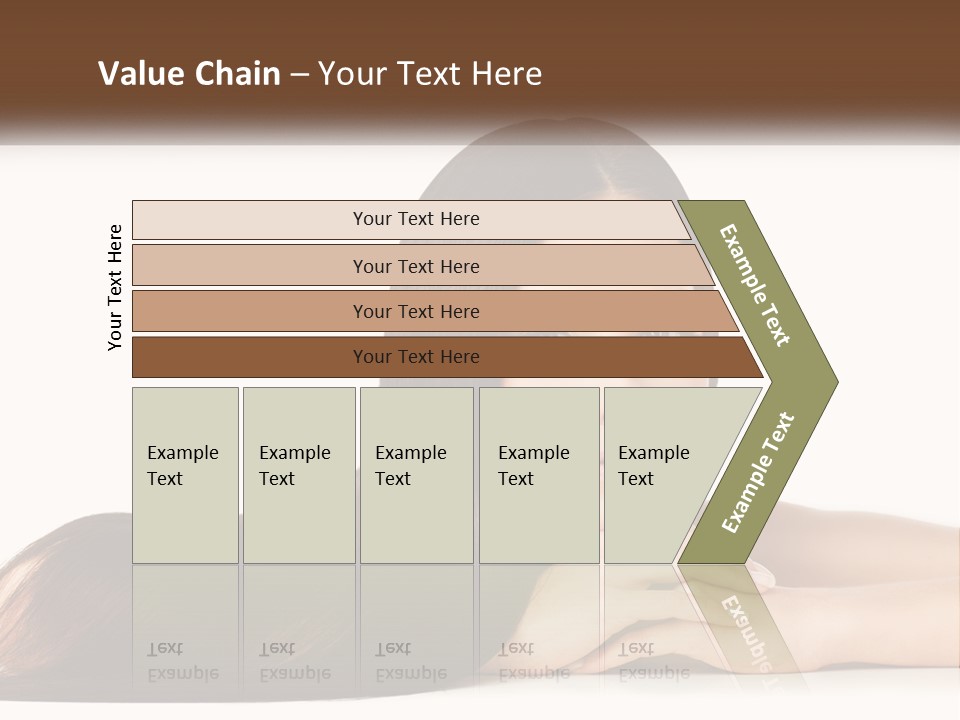 A Woman With Long Brown Hair Is Shown In This Powerpoint Presentation PowerPoint Template