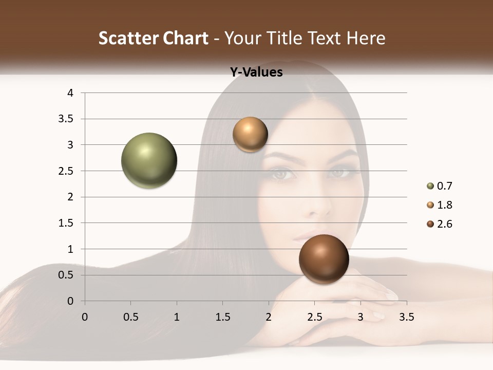 A Woman With Long Brown Hair Is Shown In This Powerpoint Presentation PowerPoint Template