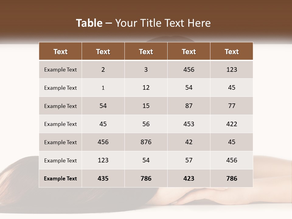 A Woman With Long Brown Hair Is Shown In This Powerpoint Presentation PowerPoint Template