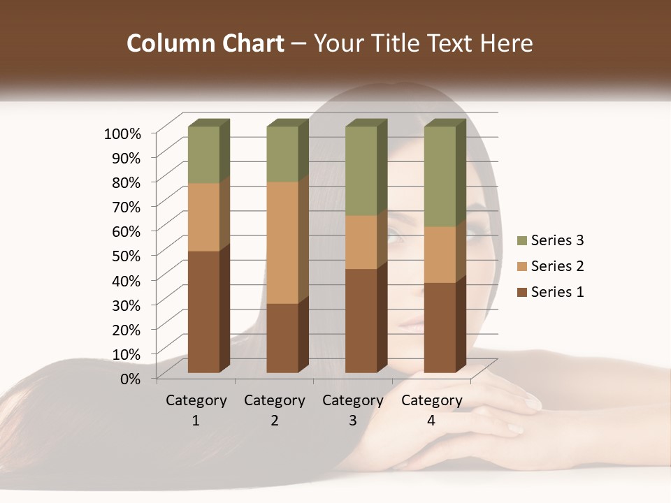 A Woman With Long Brown Hair Is Shown In This Powerpoint Presentation PowerPoint Template