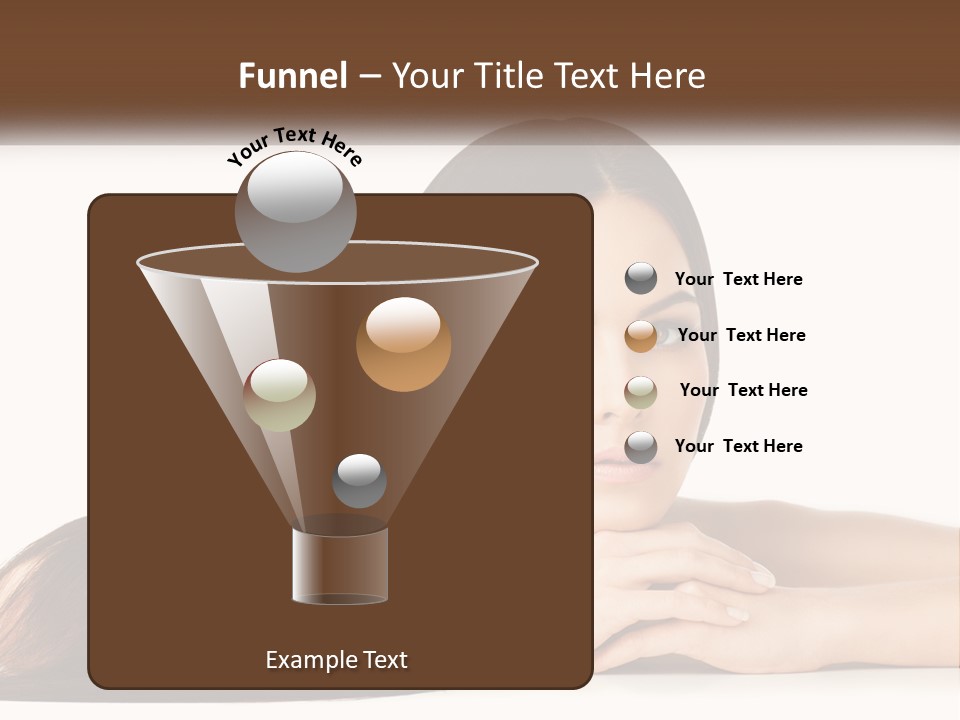 A Woman With Long Brown Hair Is Shown In This Powerpoint Presentation PowerPoint Template