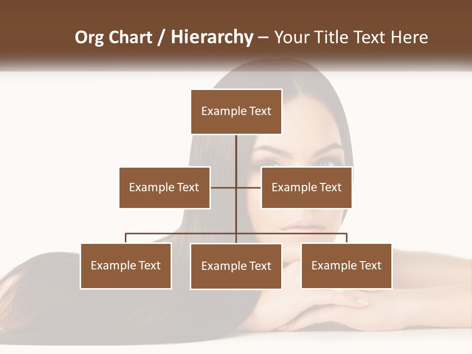 A Woman With Long Brown Hair Is Shown In This Powerpoint Presentation PowerPoint Template