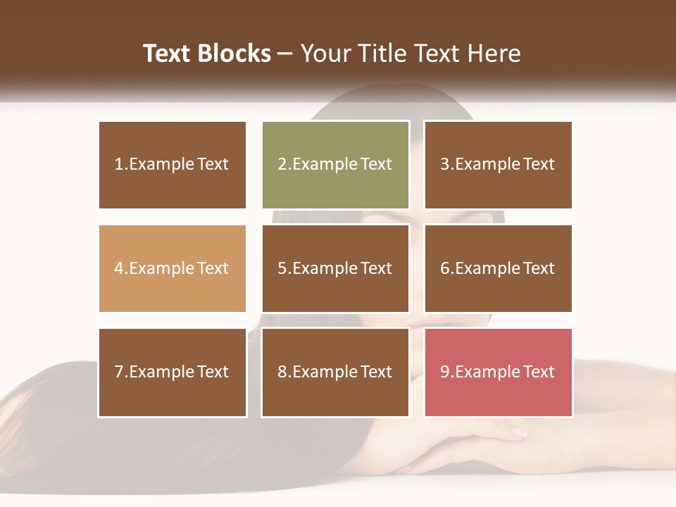 A Woman With Long Brown Hair Is Shown In This Powerpoint Presentation PowerPoint Template