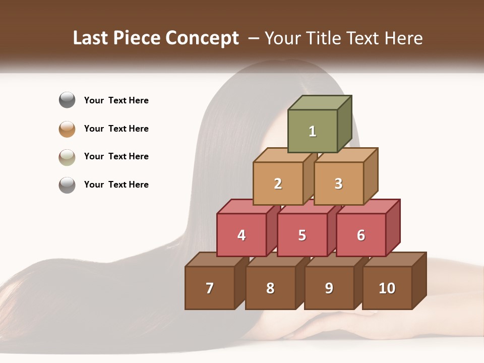 A Woman With Long Brown Hair Is Shown In This Powerpoint Presentation PowerPoint Template