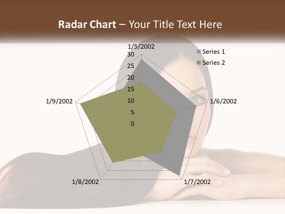 A Woman With Long Brown Hair Is Shown In This Powerpoint Presentation PowerPoint Template