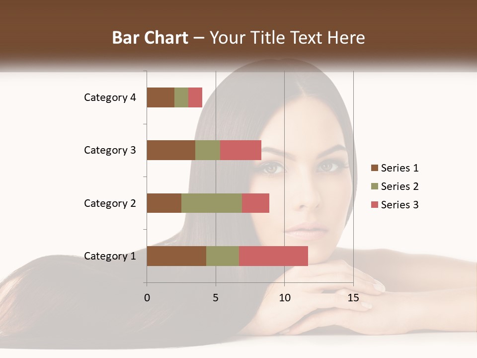 A Woman With Long Brown Hair Is Shown In This Powerpoint Presentation PowerPoint Template