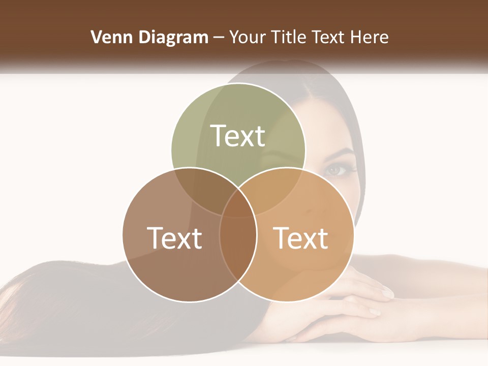 A Woman With Long Brown Hair Is Shown In This Powerpoint Presentation PowerPoint Template