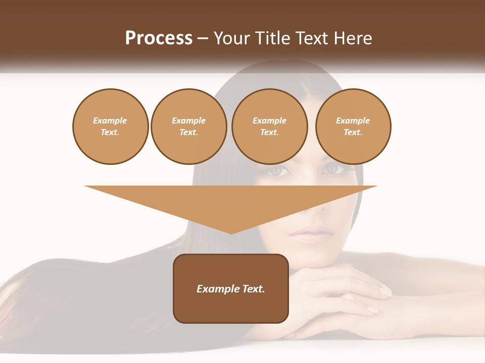 A Woman With Long Brown Hair Is Shown In This Powerpoint Presentation PowerPoint Template