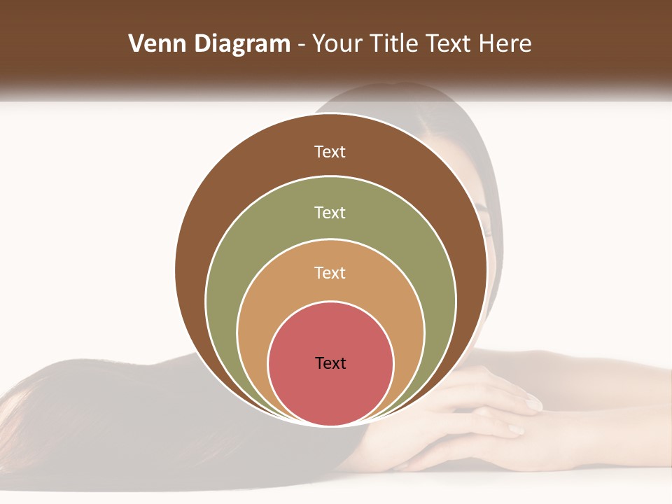 A Woman With Long Brown Hair Is Shown In This Powerpoint Presentation PowerPoint Template