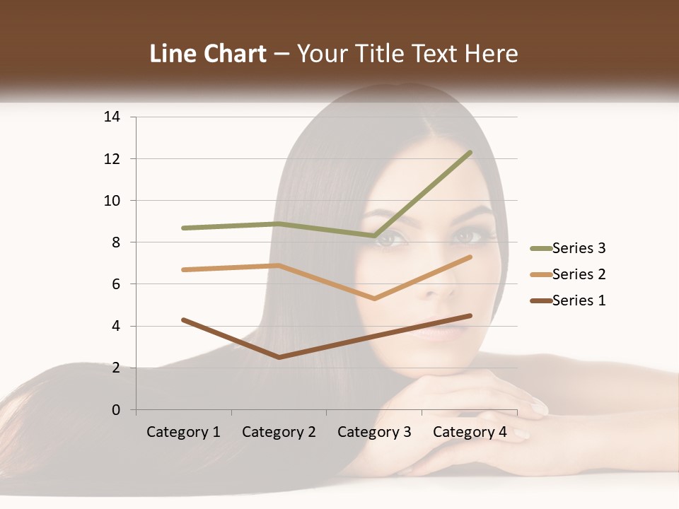 A Woman With Long Brown Hair Is Shown In This Powerpoint Presentation PowerPoint Template