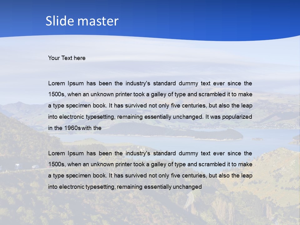 A Scenic View Of A Lake Surrounded By Mountains PowerPoint Template