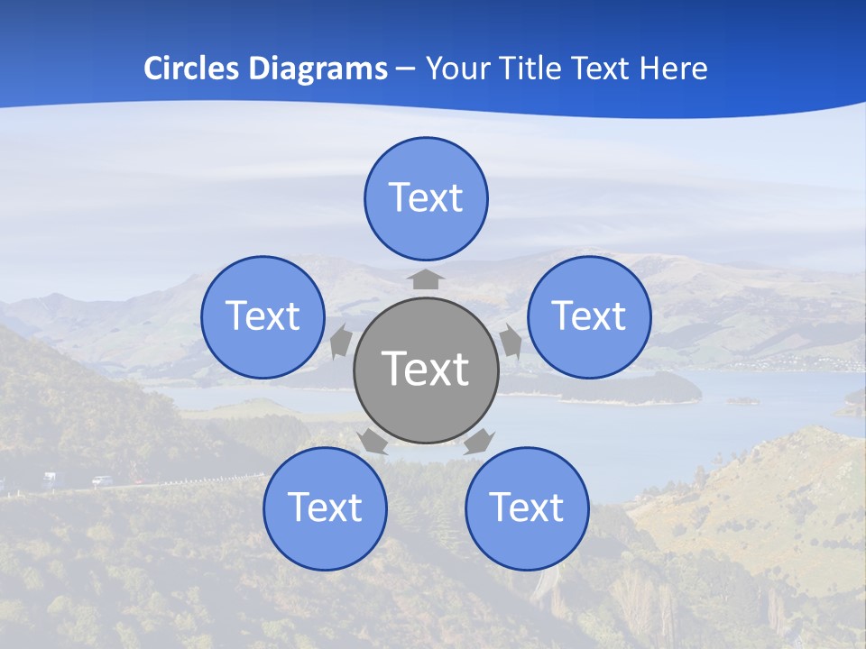 A Scenic View Of A Lake Surrounded By Mountains PowerPoint Template