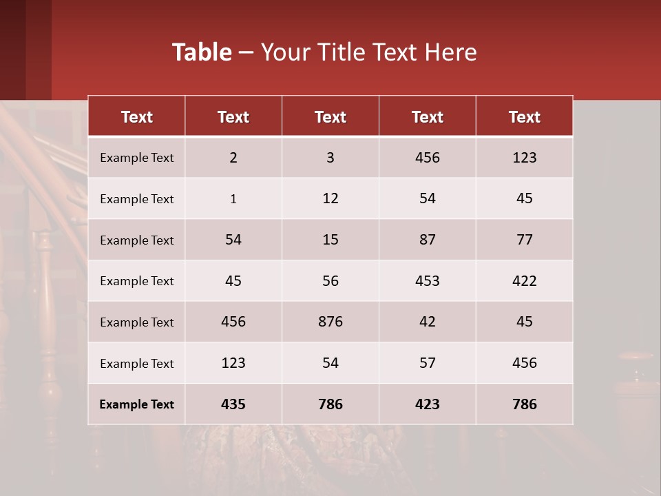 A Woman In A Dress Standing On A Stair Case PowerPoint Template