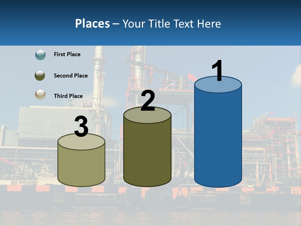 A Power Plant Is Shown In This Powerpoint Presentation PowerPoint Template