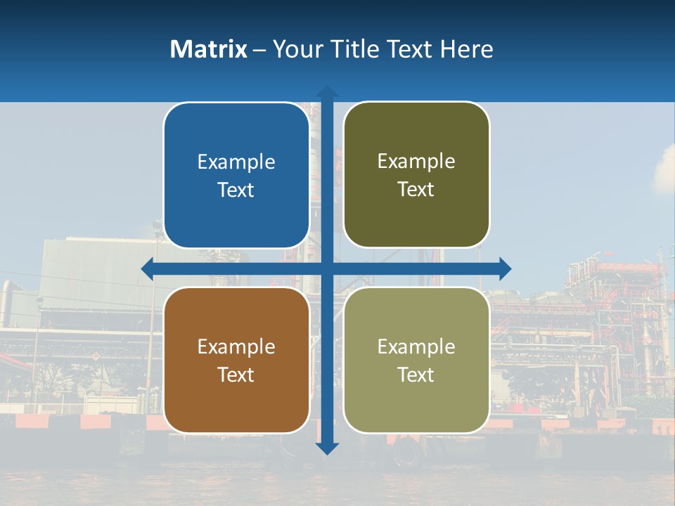 A Power Plant Is Shown In This Powerpoint Presentation PowerPoint Template