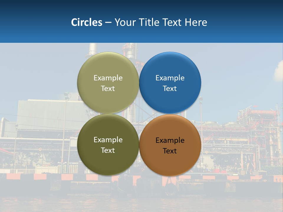 A Power Plant Is Shown In This Powerpoint Presentation PowerPoint Template